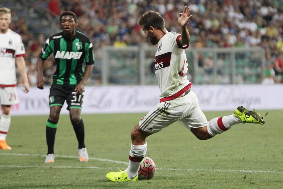 Antonio  Nocerino, autore di un gran gol per il pareggio del Milan. Ansa